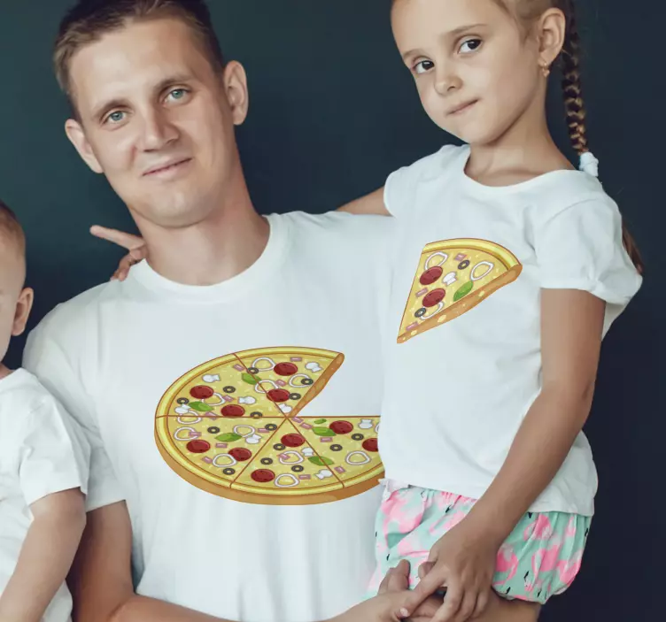 Vaders en zonen tshirts Bijpassende pizzapunten - TenStickers