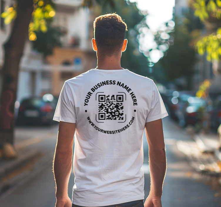 Zakelijke qr-code T-shirt - TenStickers