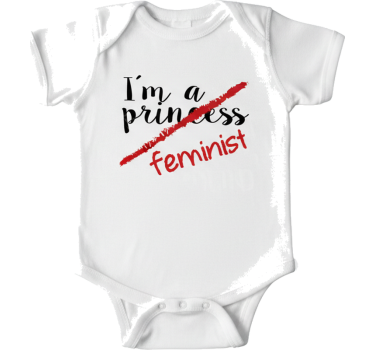 Baby t-shirt moderne feministische tekst graphic - TenStickers
