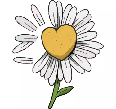 Baby t-shirt daisy bloemenhart - TenStickers