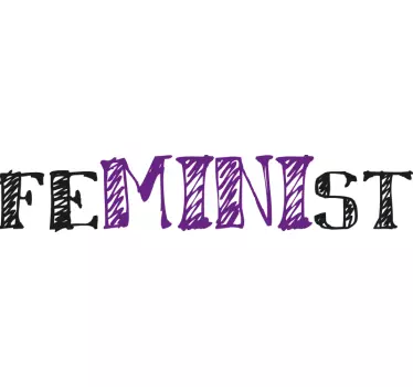Baby t-shirt inspirerende feministische verklaring - TenStickers