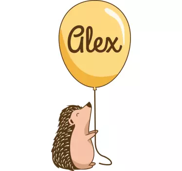 Baby t-shirt egel met ballon - TenStickers