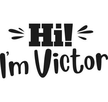 Baby t-shirt hallo baby victor - TenStickers