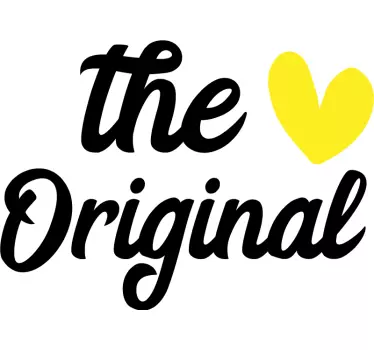 Originele remix geel hart t-shirt vaders en zonen - TenStickers