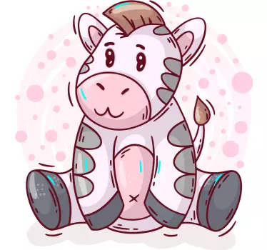 Baby t-shirt schattige zebra afbeelding - TenStickers