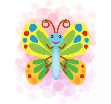 Baby t-shirt schattige kleurrijke vlinder - TenStickers