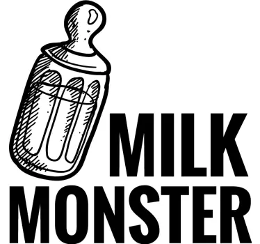 Vaders en zonen tshirts Bier en melk monster - TenStickers