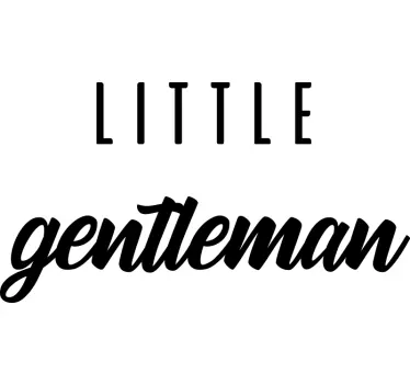 Baby t-shirt little gentleman outfit - TenStickers