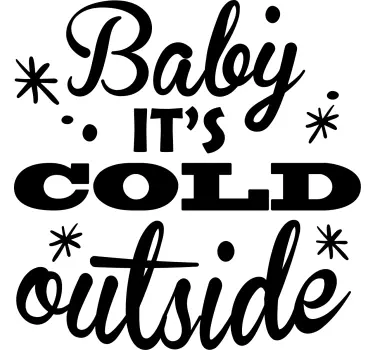 Baby t-shirt baby het is koud - TenStickers