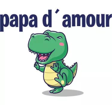 T-shirt vaders en zonen schattige dino liefde - TenStickers