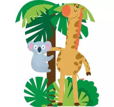 Baby t-shirt schattige jungle vrienden - TenStickers