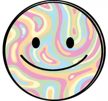 Baby t-shirt vrolijk kleurrijk gezicht - TenStickers