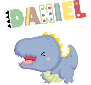 Baby t-shirt dinosaurussen naam ontwerp - TenStickers