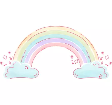 Baby t-shirt regenboogwolk trend - TenStickers