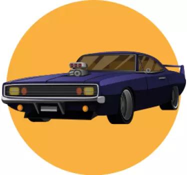 T-shirt vaders en zonen klassieke muscle car - TenStickers