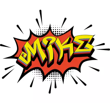 Baby t-shirt met comic stijl personalisatie - TenStickers