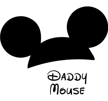 Papa en kleine muis t-shirt vaders en zonen - TenStickers