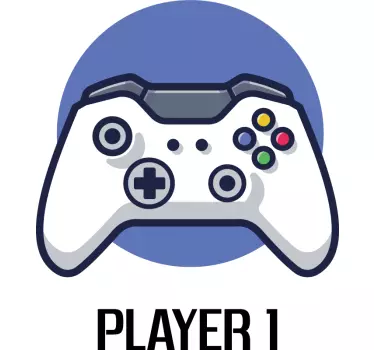 Vaders en zonen tshirts Joystick con control en jugador - TenStickers