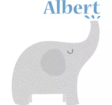 Baby t-shirt olifant met naam - TenStickers