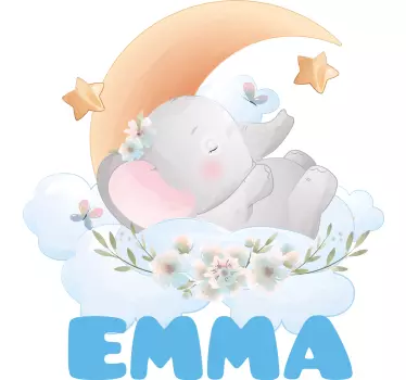 Baby t-shirt schattig slapend olifantje - TenStickers