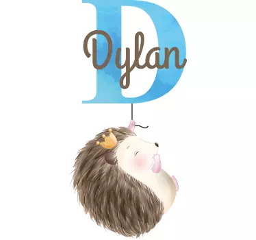 Baby t-shirt dylan met egeltjeskroon - TenStickers