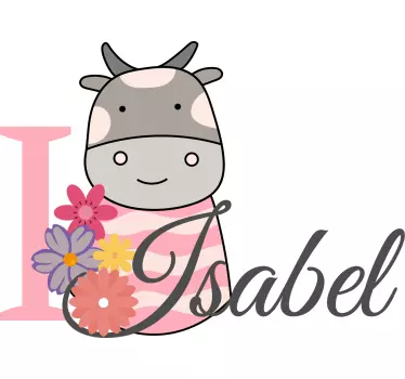 Baby t-shirt ik hou van isabel - TenStickers