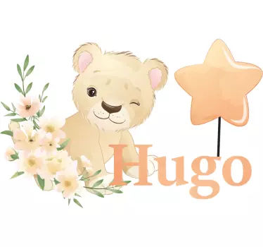Baby t-shirt schattige leeuw met ster - TenStickers