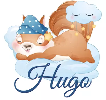 Baby t-shirt slaperige eekhoorn ontwerp - TenStickers
