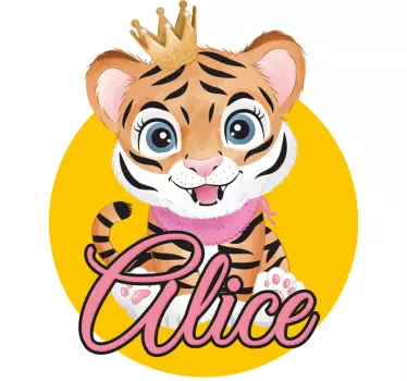 Baby t-shirt schattige tijger prinses - TenStickers