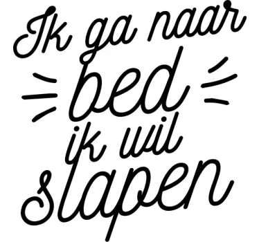 T-shirt baby Bumba naar bed - TenStickers