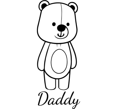 Matchende shirt baby en papa met naam - TenStickers