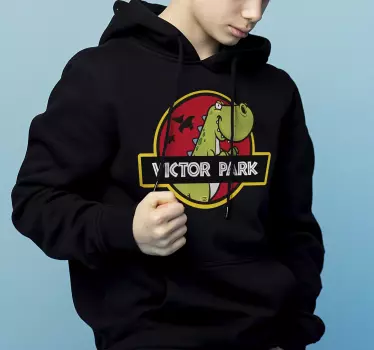 Op maat gemaakt dinosauruspark kinderen t-shirt - TenStickers