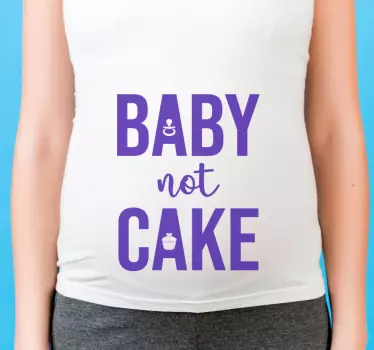 Baby t-shirt baby geen taart - TenStickers