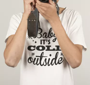 Baby t-shirt baby het is koud - TenStickers