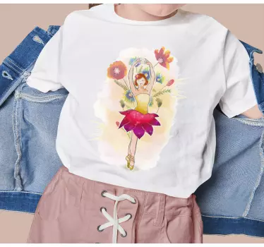 Baby t-shirt ballet bloem dans - TenStickers