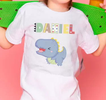 Baby t-shirt dinosaurussen naam ontwerp - TenStickers
