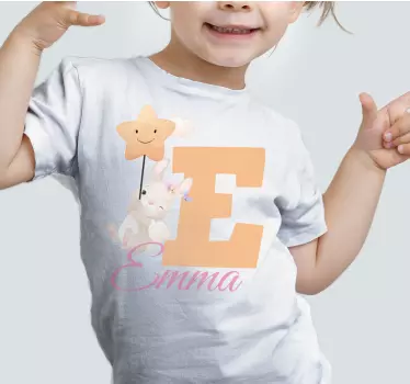Baby t-shirt e met ster ballon - TenStickers