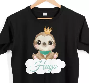 Baby t-shirt gekroonde luiaard karakter - TenStickers