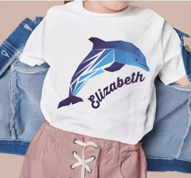 Baby t-shirt geometrische dolfijn illustratie - TenStickers