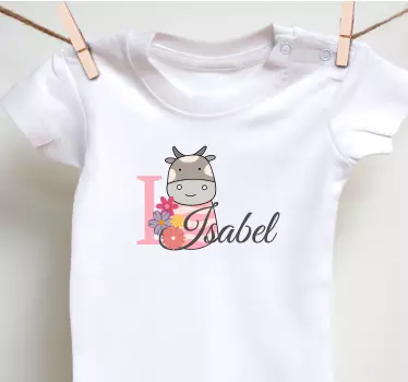 Baby t-shirt ik hou van isabel - TenStickers