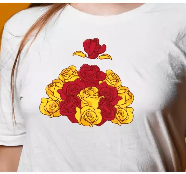Baby t-shirt kleurrijk rozenboeket - TenStickers