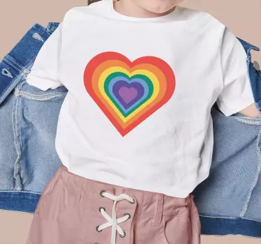 Baby t-shirt kleurrijke hartlagen - TenStickers