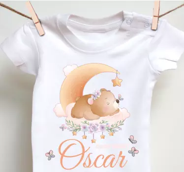 Baby t-shirt knusse beer nacht thema - TenStickers