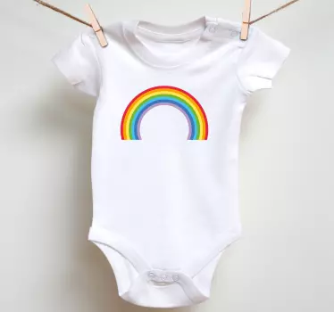 Baby t-shirt met heldere regenboogprint - TenStickers