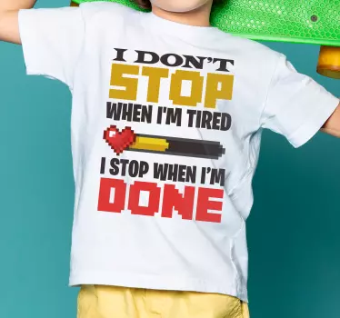 Baby t-shirt met motiverende kids quote - TenStickers