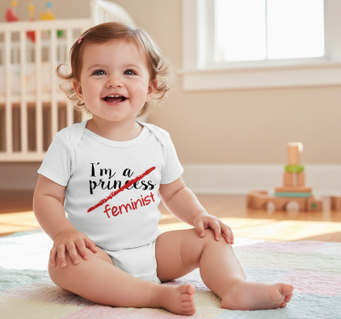 Baby t-shirt moderne feministische tekst graphic - TenStickers