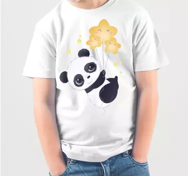 Baby t-shirt panda met sterren - TenStickers