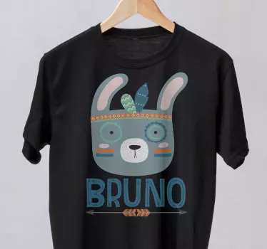 Baby t-shirt schattig konijnenhoofd - TenStickers