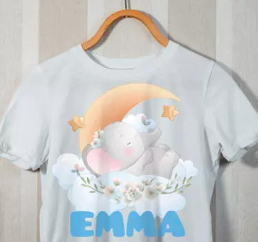 Baby t-shirt schattig slapend olifantje - TenStickers
