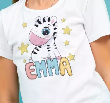 Baby t-shirt schattig zebra karakter - TenStickers